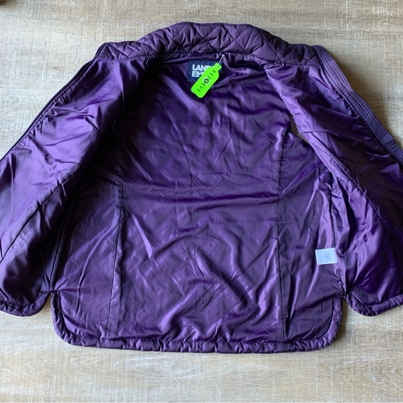 Lands’ End Womens Quilted Hiking Puffer Vest XL Purple Zip Gorp Core Classic NWT - Picture 5 of 10